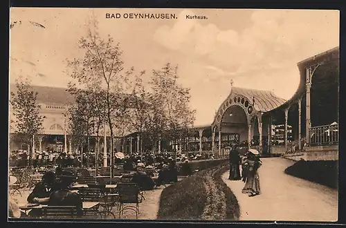 AK Bad Oeynhausen, Terrasse im Kurgarten