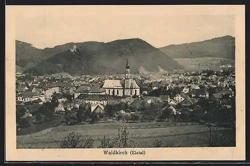AK Waldkirch (Elztal), Ortsansicht mit Kirche