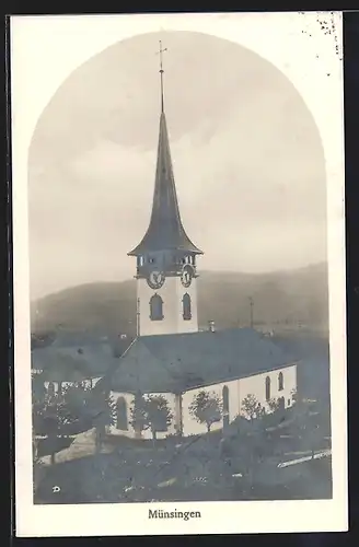 AK Münsingen, Ansicht der Kirche