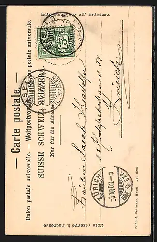 AK Basel, Strassenpartie am St. Johannthor