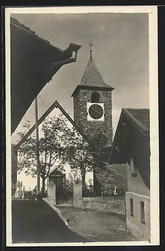 AK Tschiertschen, Ortspartie bei der Kirche