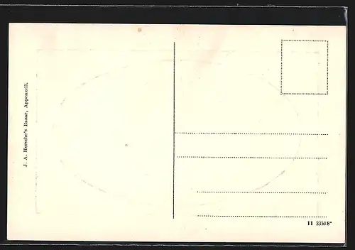 Präge-AK Appenzell, Neues Mädchenschulhaus, Passepartout