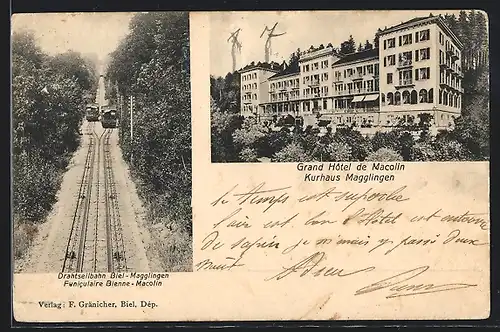 AK Magglingen, Kurhaus, Drahtseilbahn Biel-Magglingen