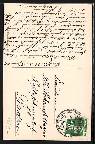 AK Zürich, Blick in die Pfalzgasse