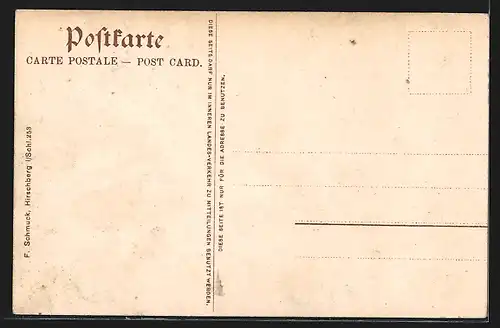 AK Königstein, Teilansicht mit Festung