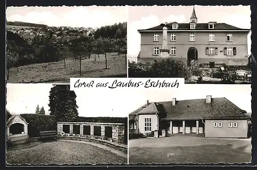 AK Laubus-Eschbach, Teilansicht, Gebäudeansicht, Ortspartie