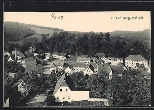 AK Bad Berggiesshübel, Teilansicht mit Strassenpartie