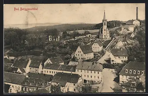 AK Bad Berggiesshübel, Ortspartie mit Kirche