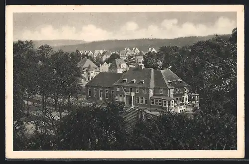 AK Berggiesshübel, Blick auf das Kurhôtel und den neuen Stadtteil