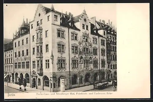 AK Berlin, Tucherhaus und Nürnberger Hof, Friedrich- und Taubenstr. Ecke