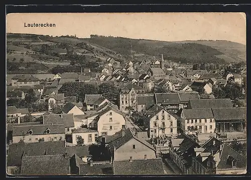 AK Lauterecken, Blick von oben auf die Ortschaft