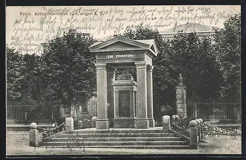 AK Usingen i. T., Kreis Kriegerdenkmal