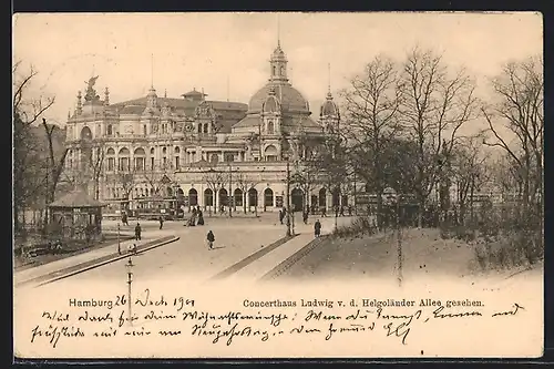 AK Hamburg-St.Pauli, Konzerthaus Ludwig von der Helgoländer Allee gesehen