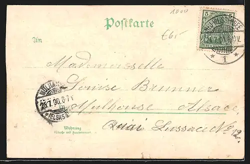 Lithographie Berlin, Dom mit Brücke