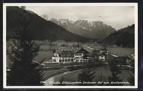 AK Stauden, Erholungsheim Deutscher Hof zum Breitenstein