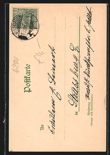 Künstler-AK Carl Münch: Wasserfallidylle im Victoriapark