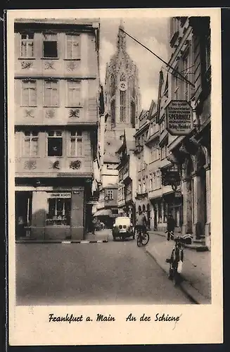 AK Alt-Frankfurt, An der Schirne, Sperrholz Hebig & Meinhold