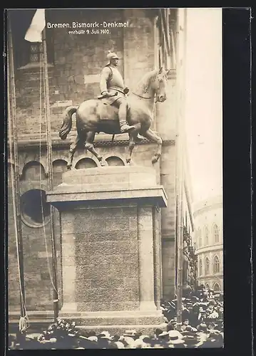 AK Bremen, Einweihung des Bismarck-Denkmals 1910