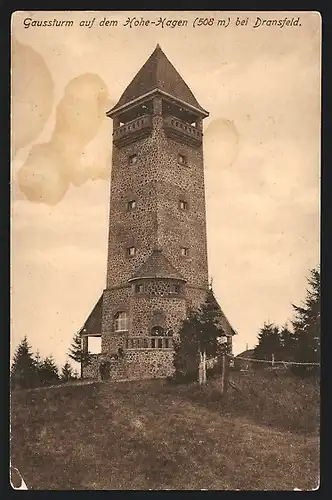 AK Dransfeld, Hohe-Hagen mit Gaussturm