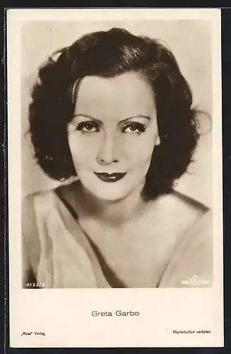 AK Portrait der Schauspielerin Greta Garbo