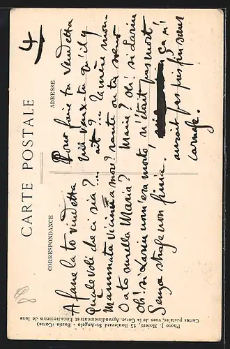 AK Type Corse, Fileuse, Greise Spinnerin, Korsika