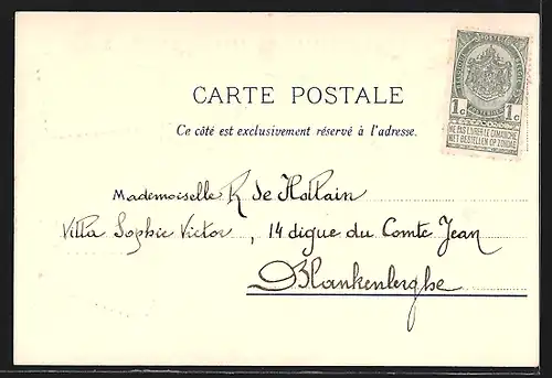Präge-Lithographie Frankreich, Wappen und Briefmarken