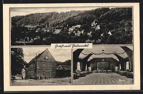 AK Thalwinkel, Totalansicht, Gasthof, Saal