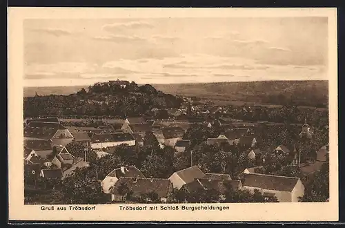 AK Tröbsdorf, Teilansicht mit Schloss Burgscheidungen