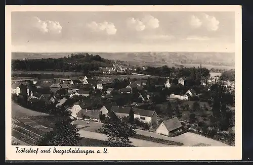 AK Tröbsdorf, Ortsansicht mit Burgscheidungen a. U.