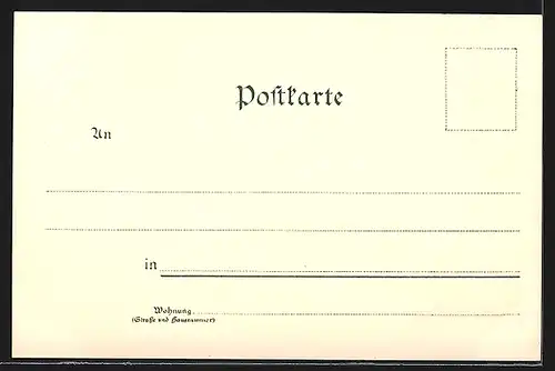 Lithographie Göttingen, Rathaus, Kaiser Wilhelm-Park