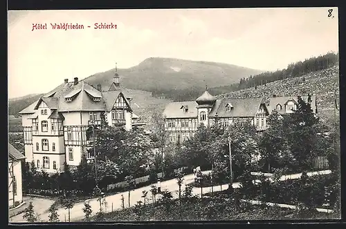 AK Schierke, Blick auf Hotel Waldfrieden