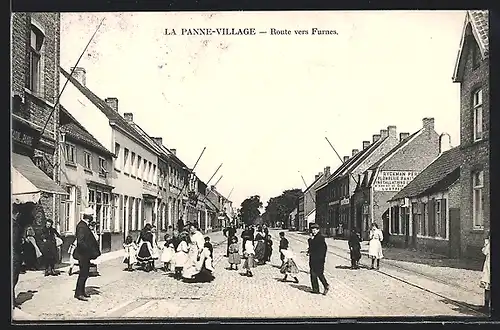 AK La Panne-Village, Route vers Furnes