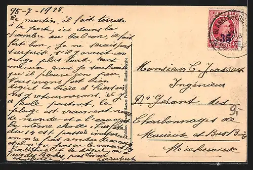 AK Blankenberghe, Rue Léopold, Strassenpartie