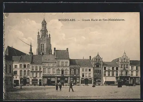 AK Roeselare, Groote Markt en Sint-Michielstoren