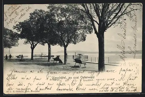 AK Neuchatel, au quai Osterwald
