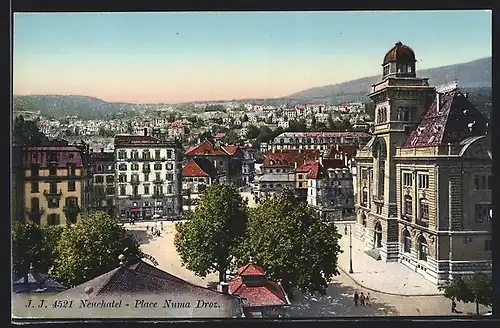 AK Neuchatel, Place Numa Droz