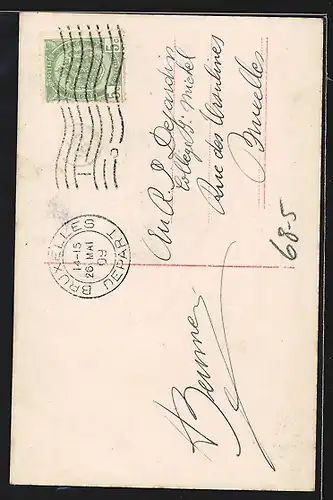 AK Mode - Non plus ultra, Garnierter Papierkorb, Scherz