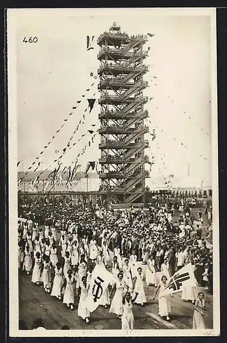 AK Stuttgart, 15. Deutsches Turnfest, 22.-30. Juli 1933, Flaggenturm