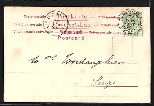 AK Junge Mädchen in antiken Gewändern mit Singvogel, Jugendstil