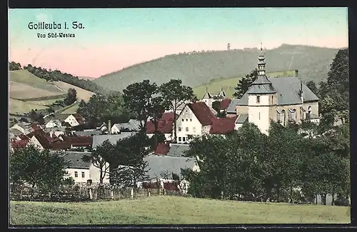 AK Gottleuba /Sa., Ortsansicht von Süd-Westen