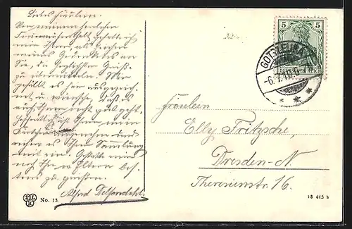 AK Gottleuba /Sa., Ortsansicht von Süd-Westen