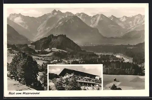 AK Thalhofen bei Fischen /Allg., Ferienheim Berghaus Jägerwinkel, Blick vom Malerwinkel