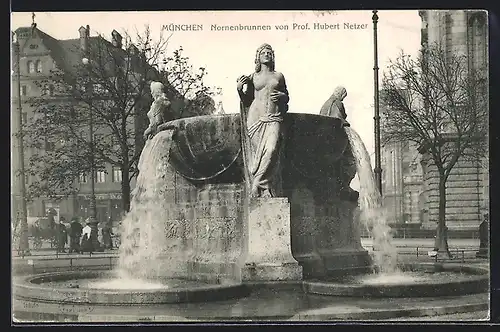 AK München, Nornenbrunnen von Prof. Hubert Netzer