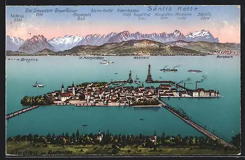 AK Lindau, Gesamtansicht mit Säntis-Kette