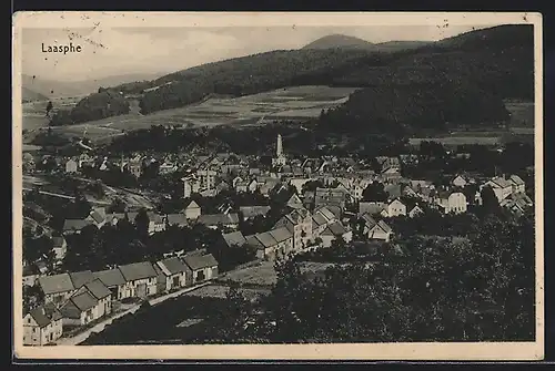 AK Laasphe, Ortsansicht aus der Vogelschau