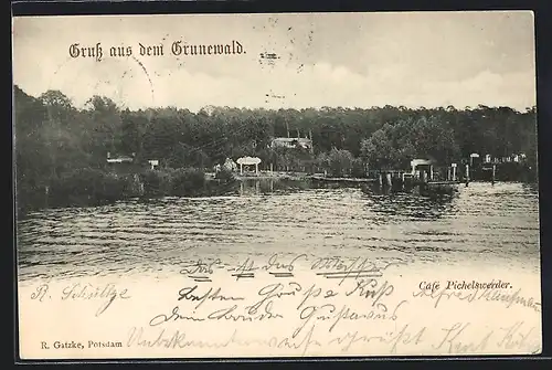 AK Grunewald, Café Pichelswerder am Wasser