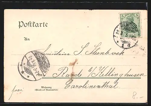 AK Hamburg, Alsterpartie mit Barkasse