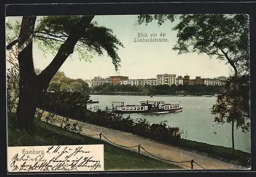 AK Hamburg-Neustadt, Blick von der Lombardsbrücke