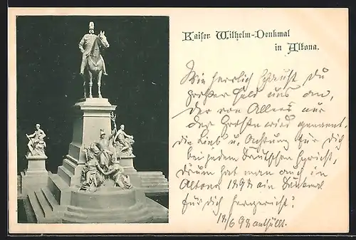 AK Hamburg-Altona, Das Kaiser Wilhem-Denkmal