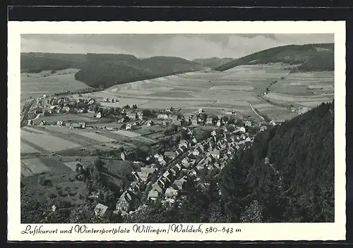 AK Willingen /Waldeck, Gesamtansicht aus der Vogelschau